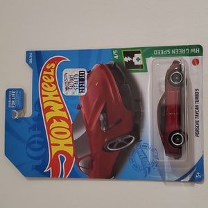 2021 Porsche Taycan Turbo S Hot Wheels Green Speed 4/5 Copper Red